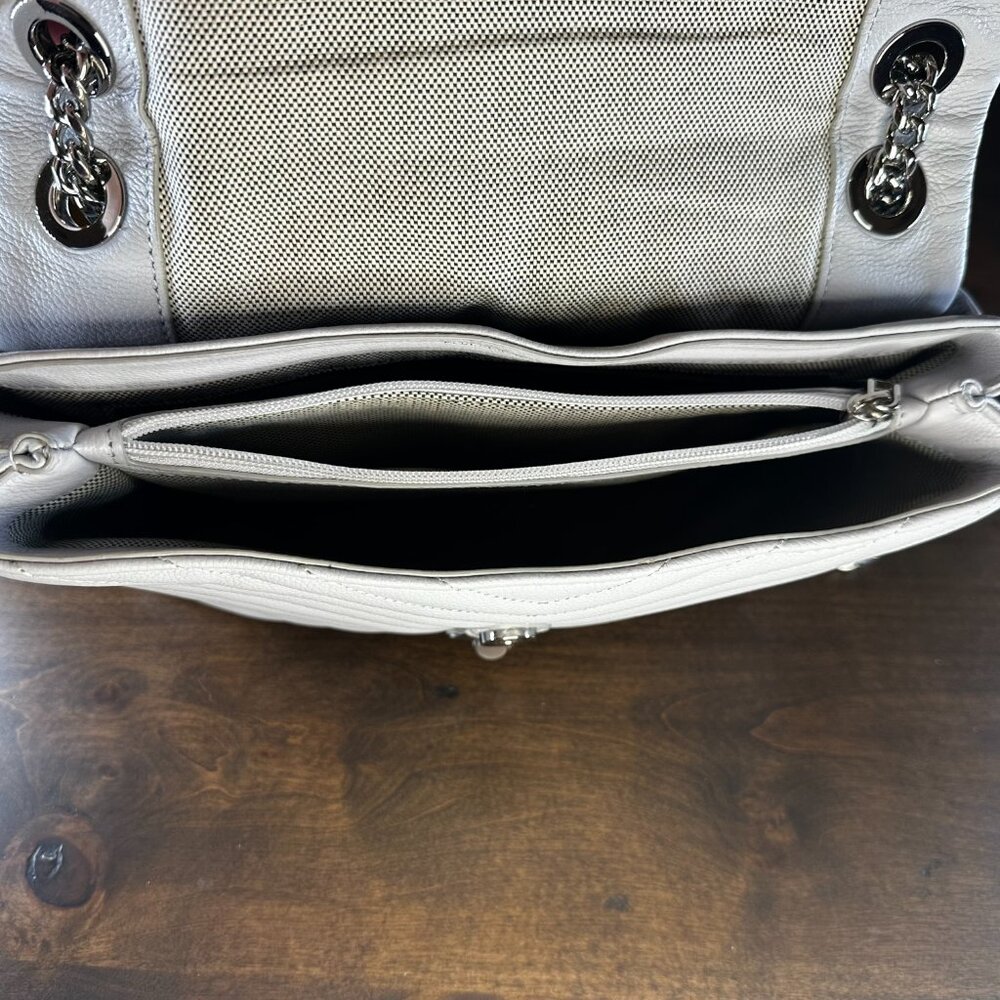 Rebecca Minkoff Gray Quilted Leather Flap Shoulder Bag w/Silver Hardware & Bag - Picture 12 of 15